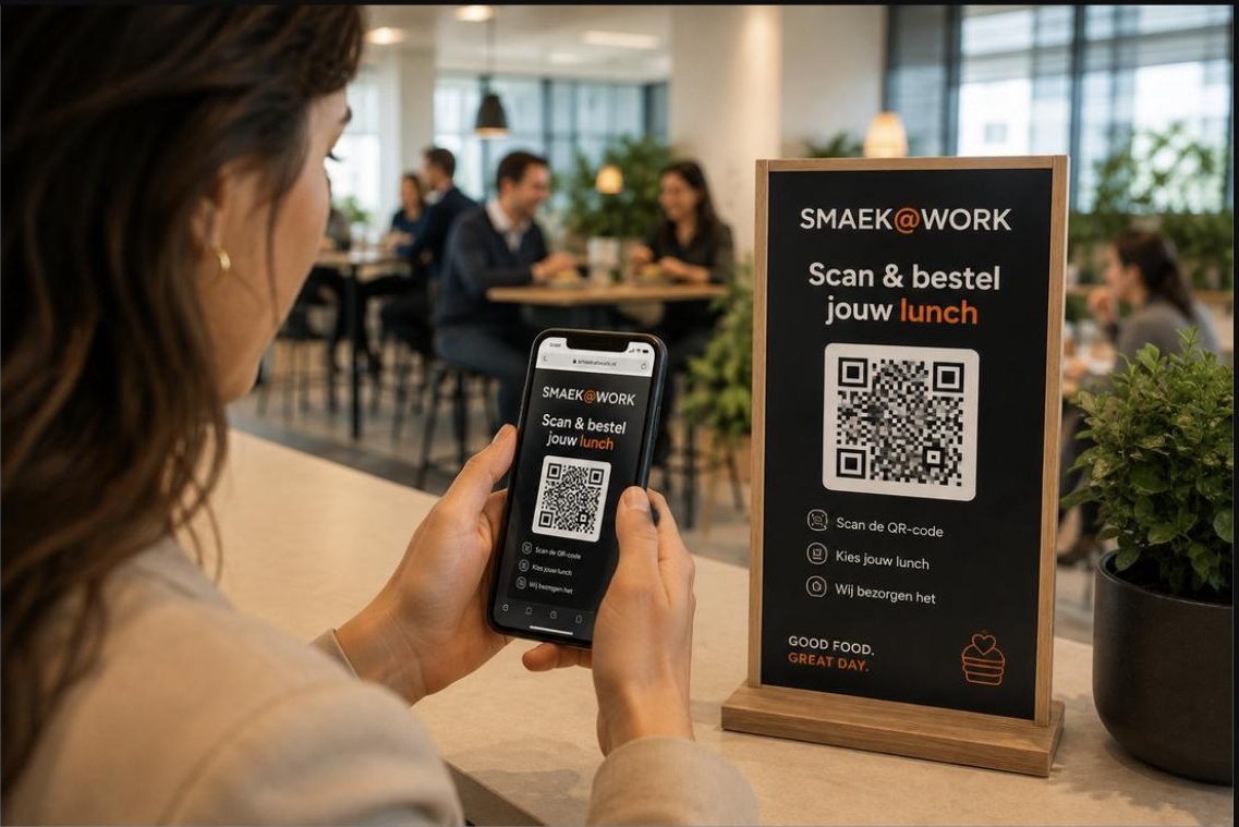 Voorbeeldweergave van het bestelplatform op mobiel